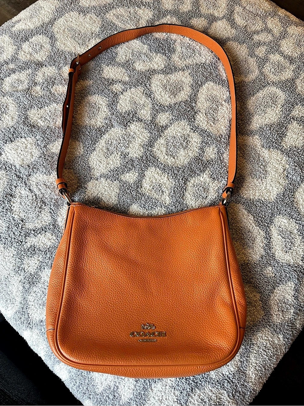 Coach Leather Crossbody Bag in Orange